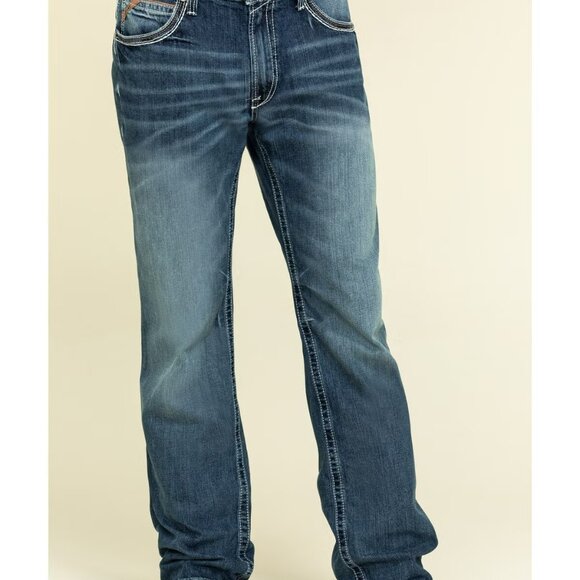 Ariat Men's M4 Coltrane Durango Medium Wash Low Rise Relaxed Bootcut Jeans EUC - Picture 2 of 7